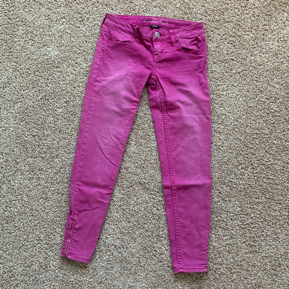 American Eagle pink jeans
